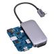 7. Uniwersalny HUB USB do tabletu / smartfona 6w1 USB-C Baseus PadJoy - ciemnoszary