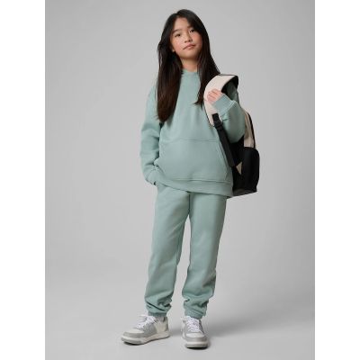 6. Bluza dresowa loose z kapturem dziewczęca 4F 4FJRSS26TSWSF2716-47S