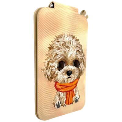 6. Portfel Magnetyczny Nimmy New Big-Eye Cute Pets 2.0 Dog ze stojakiem na telefon - brązowy