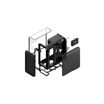 7. HYTE X50 MID TOWER CASE PITCH BLACK