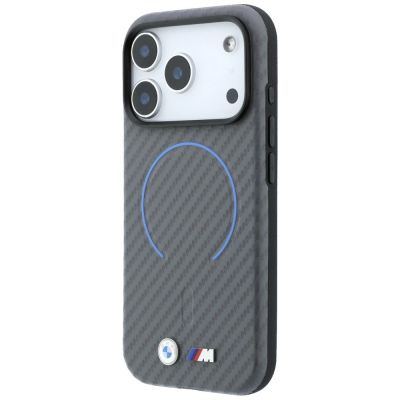 2. Etui BMW M Carbon Printed Ringl MagSafe na iPhone 18 Pro / 17 Pro - szare