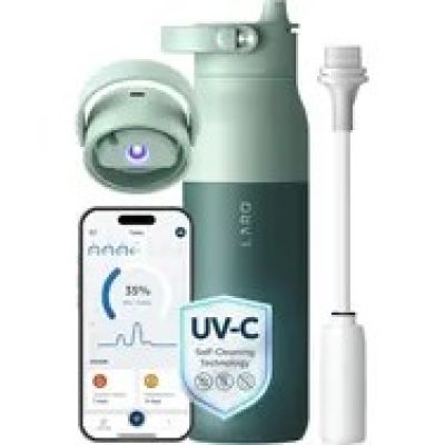 6. LARQ Bottle PureVis 2 - inteligentna, samoczyszcząca butelka filtrująca, światło UV-C 680ml (eucalyptus green)