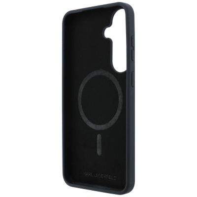 7. Etui Karl Lagerfeld Silicone Karl&Choupette Heads MagSafe na Samsung Galaxy S26 FE - czarne