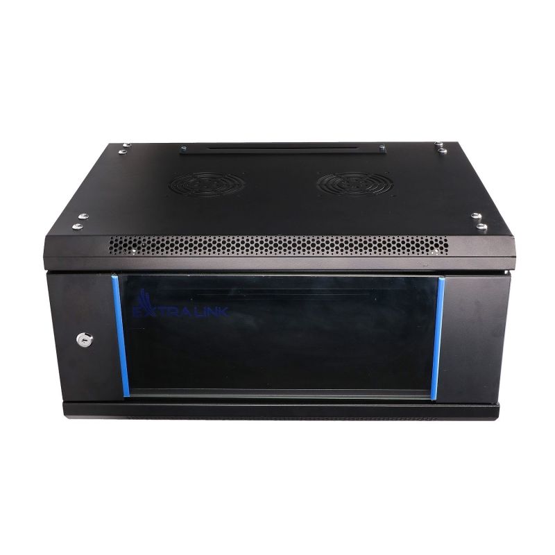 20. Extralink Szafa rack 4U 600x450 Czarna montowana na ścianie