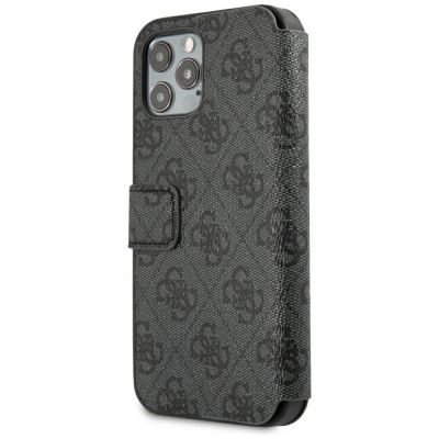 5. Etui Guess Charms Collection Book 4G na iPhone 12 / 12 Pro - szare