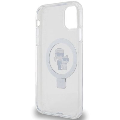 7. Etui Karl Lagerfeld Ring Stand Karl&Choupettte MagSafe do iPhone 11 / Xr - białe