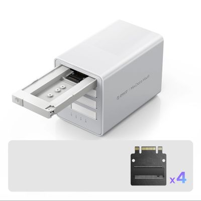 3. Macierz dyskowa Orico 8848U4 DAS Series 4-zatokowa M.2 NVMe SSD - biała