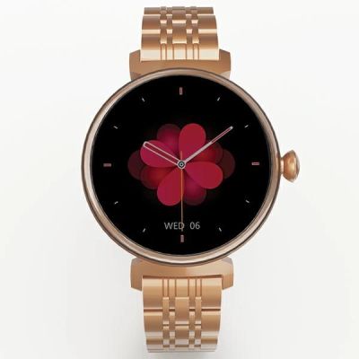 5. Smartwatch HiFuture Aura damski - różowo-złoty
