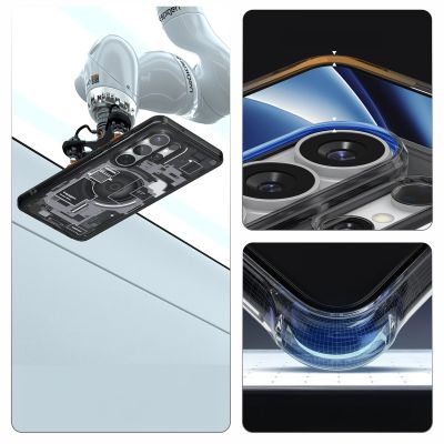 19. Etui Spigen Ultra Hybrid Mag MagSafe na Samsung Galaxy S26 Ultra Zero One - przezroczysto-czarne