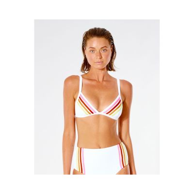 5. GORA-BIKINI RIP CURL Wave Shapers Stripe Banded Tri - biały