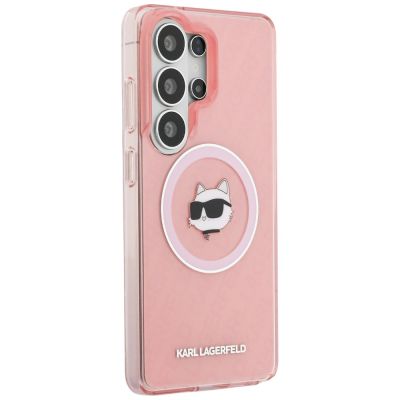 4. Etui Karl Lagerfeld IML Repeated Choupette MagSafe na Samsung Galaxy S26 Ultra - różowe
