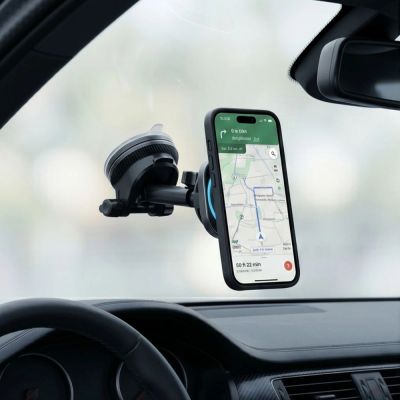 9. Uchwyt samochodowy Tech-Protect V20 MagSafe na szybę / kratkę nawiewu / deskę rozdzielczą 25W QI2.2 - czarny