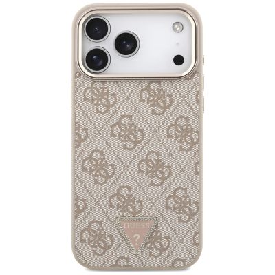 3. Etui Guess 4G Triangle Logo MagSafe na iPhone 17 Pro Max / 18 Pro Max - różowo-złote