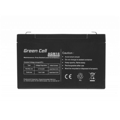5. GREEN CELL AKUMULATOR ŻELOWY AGM16 6V 10AH