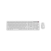 GEMBIRD BEZPRZEWODOWY ZESTAW KLAWIATURY + MYSZ SILENT KEY PRO BUSINESS, BIAŁY, UKŁAD US