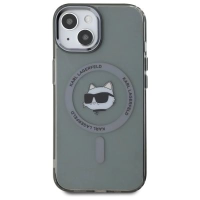 3. Karl Lagerfeld KLHMP15SHLSCHK iPhone 15   6.1" czarny/black hardcase IML Metal Choupette Head MagSafe