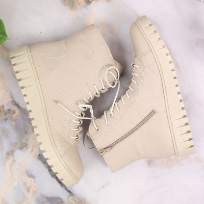 13. Trzewiki na platformie ocieplane Rieker W RKR279C beżowe