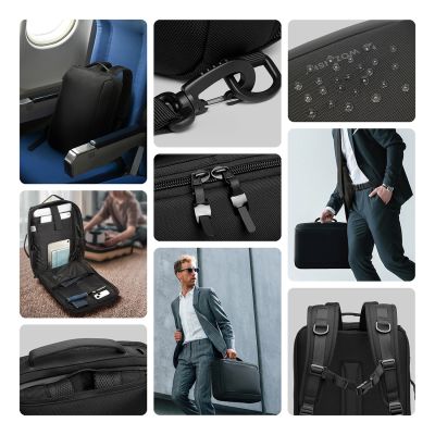 2. Plecak/torba Wozinsky Premium wodoodporny na laptopa 15,6'' z paskiem - czarny