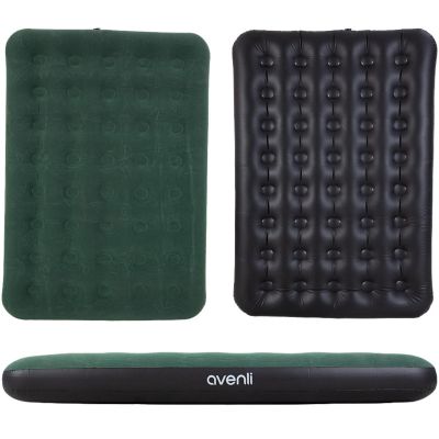 2. MATERAC FLOKOWANY 2-OSOBOWY ZIELONY 191x137x22CM 24644