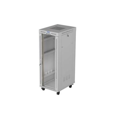 27. LANBERG SZAFA INSTALACYJNA RACK STOJĄCA 19" 32U 600X800 SZARA DRZWI PRZESZKLONE LCD (FLAT PACK) V2