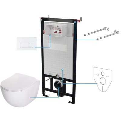 Zestaw WC podtynkowy 6 w 1