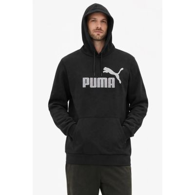 2. Puma bluza sportowa kangurka z kapturem męska czarna modna bawełniana
