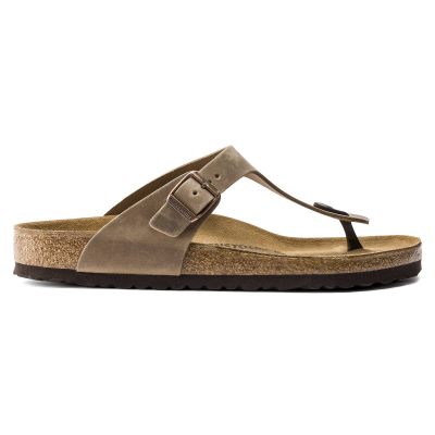 7. Japonki damskie Birkenstock Gizeh Oiled Leather Tabacco Brown Narrow wąskie (0943813)