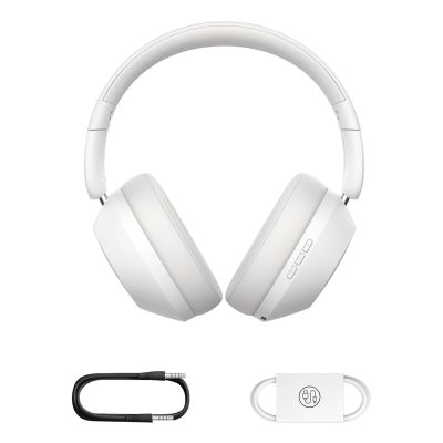 6. Słuchawki bezprzewodowe Baseus Bass 30 Max nauszne Bluetooth 5.3 - białe