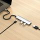 7. Satechi 4-w-1 USB-C Slim Multiport Adapter 4K - aluminiowy adapter do urządzeń mobilnych USB-C (USB-C, 4K HDMI, 2x USB-A) (silver)