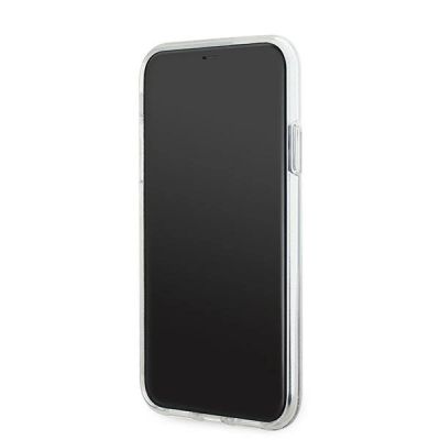 5. Etui Karl Lagerfeld Liquid Glitter Choupette Head MagSafe na iPhone 11 / Xr - przezroczyste