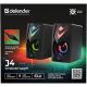 2. DEFENDER GLOSNIKI PC J4 2.0 6W LED USB CZARNE 65964