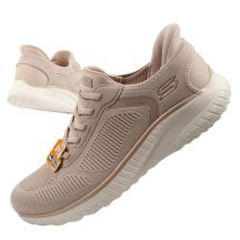 Skechers buty sportowe damskie Bobs Squad Chaos SLIP-INS beżowe