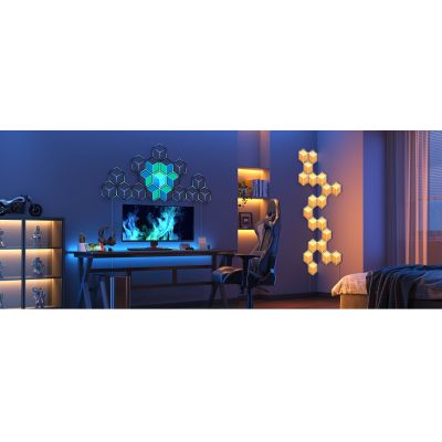 6. Govee H606A Glide Hexagon Light Panels Ultra 7-pack | Oświetlenie LED | RGBIC, 2.4GHz Wi-Fi, Bluetooth