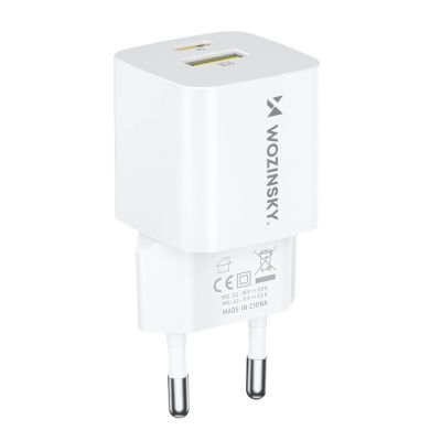 2. Ładowarka sieciowa Wozinsky WWCEAC GaN USB-A USB-C 33W - biała