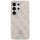 3. Etui Guess 4G Rhinestone Round Logo MagSafe na Samsung Galaxy S26 Ultra - różowe