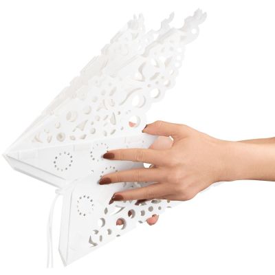 10. DEKORACJA PAPIEROWA PŁATEK ŚNIEGU ŚR. 64 CM BIAŁY DELUXE