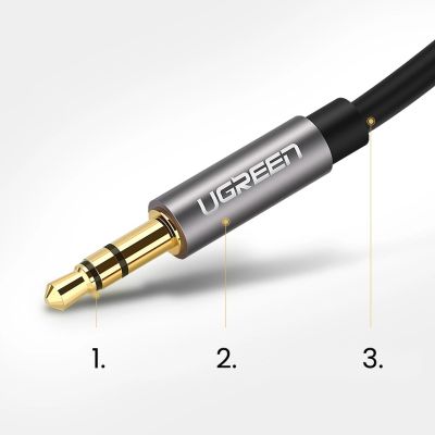 7. Kabel Ugreen AV119 10733 audio mini jack 3,5mm / mini jack 3,5mm 1m - czarny