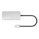 3. Stacja dokująca MANHATTAN USB-C 8 w 1 z zasilaniem USB 3.2 Gen 1 Type-C męski na żeński HDMI, trzy porty USB-A, gigabitowy port RJ45, port USB-C Power Delivery, czytnik kart SD/MicroSD, aluminium, gwiezdna szarość (13061)