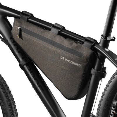 3. Wozinsky torba rowerowa na ramę roweru 3.5 l szara (WBB15BK)