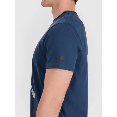 3. T-shirt regular z nadrukiem siatkarskim męski 4F 4FRAW25TTSHM3237-46S