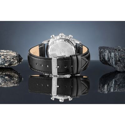 6. Zegarek Męski Giewont Chronograph Sapphire Czarno Srebrny GW5630-A2