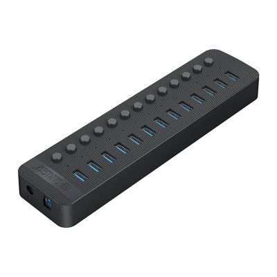 2. Hub Orico CT2U3-13AB 13x USB-A 3.0 z włącznikami - czarny