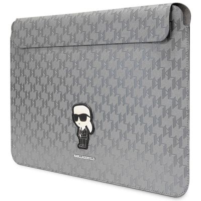 2. Pokrowiec Karl Lagerfeld Saffiano Monogram Ikonik na laptopa 14" - srebrny