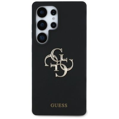 3. Etui Guess Silicone Big 4G Logo Bottom Script na Samsung Galaxy S25 Ultra - czarne