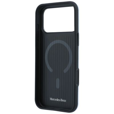 7. Etui Mercedes Leather 3D MagSafe do iPhone 18 Pro Max / 17 Pro Max - niebieske