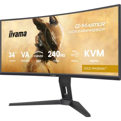 37. Monitor iiyama GCB3486WQSCP-B1 34" VA 3440x1440 500cd/m2 0,4ms 2xHDMI 2xDP USB