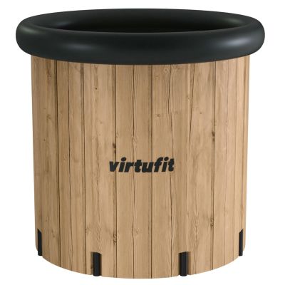 6. VIRTUFIT WANNA LODOWA XXL - 375 LITRÓW - IMITACJA DREWNA - Z AKCESORIAMI
