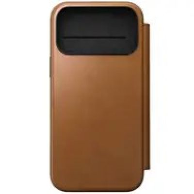 9. Nomad Modern Leather Folio pokrowiec na telefon komórkowy 17,5 cm (6.9") Opalony/Jasnobrązowy