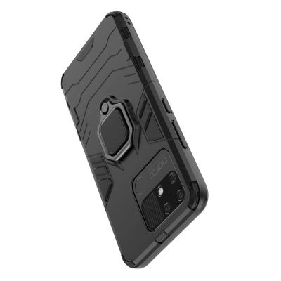 7. Ring Armor pancerne hybrydowe etui pokrowiec + magnetyczny uchwyt Realme Narzo 50A czarny