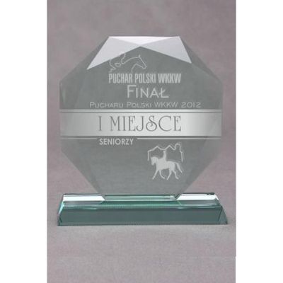 7. Trofeum szklane grawerowane z etui